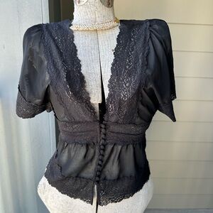 Twentyone button up shirt Black Lace Topcl